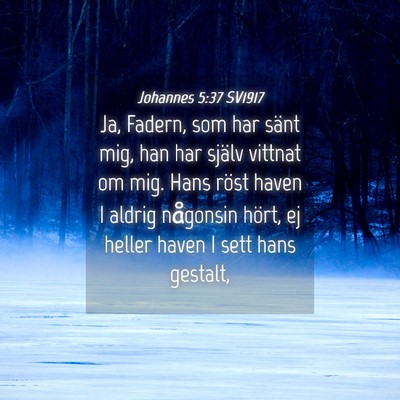 Picture 04 - Johannes 5:37 SV1917 - Ja, Fadern, som har sänt mig, han har själv - Bible Verse Picture