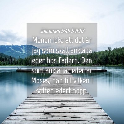 Picture 04 - Johannes 5:45 SV1917 - Menen icke att det är jag som skall anklaga eder - Bible Verse Picture