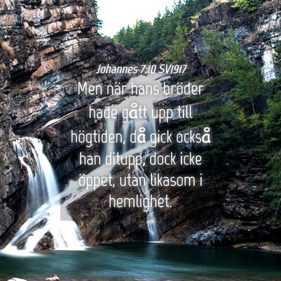 Picture 04 - Johannes 7:10 SV1917 - Men när hans bröder hade gått upp till - Bible Verse Picture