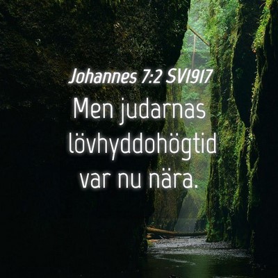Picture 04 - Johannes 7:2 SV1917 - Men judarnas lövhyddohögtid var nu - Bible Verse Picture