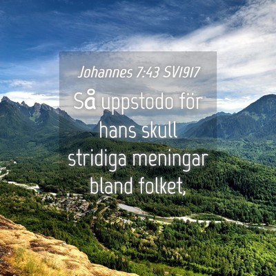Picture 04 - Johannes 7:43 SV1917 - Så uppstodo för hans skull stridiga meningar - Bible Verse Picture