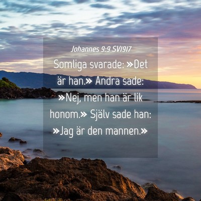 Picture 04 - Johannes 9:9 SV1917 - Somliga svarade: »Det är han.» Andra sade: - Bible Verse Picture