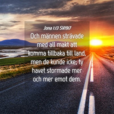 Picture 04 - Jona 1:13 SV1917 - Och männen strävade med all makt att komma - Bible Verse Picture
