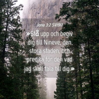 Picture 04 - Jona 3:2 SV1917 - »Stå upp och begiv dig till Nineve, den stora - Bible Verse Picture