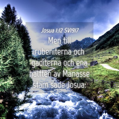 Picture 04 - Josua 1:12 SV1917 - Men till rubeniterna och gaditerna och ena - Bible Verse Picture