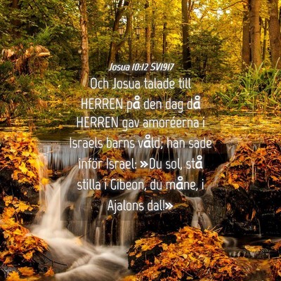 Picture 04 - Josua 10:12 SV1917 - Och Josua talade till HERREN på den dag då - Bible Verse Picture