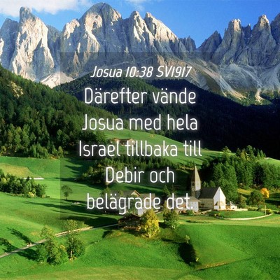 Picture 04 - Josua 10:38 SV1917 - Därefter vände Josua med hela Israel tillbaka - Bible Verse Picture