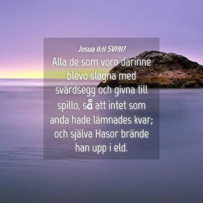 Picture 04 - Josua 11:11 SV1917 - Alla de som voro därinne blevo slagna med - Bible Verse Picture