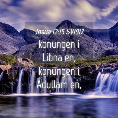 Picture 04 - Josua 12:15 SV1917 - konungen i Libna en, konungen i Adullam - Bible Verse Picture