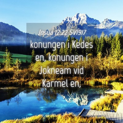 Picture 04 - Josua 12:22 SV1917 - konungen i Kedes en, konungen i Jokneam vid - Bible Verse Picture