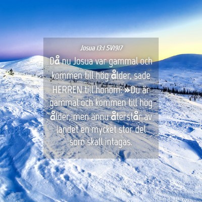 Picture 04 - Josua 13:1 SV1917 - Då nu Josua var gammal och kommen till hög - Bible Verse Picture