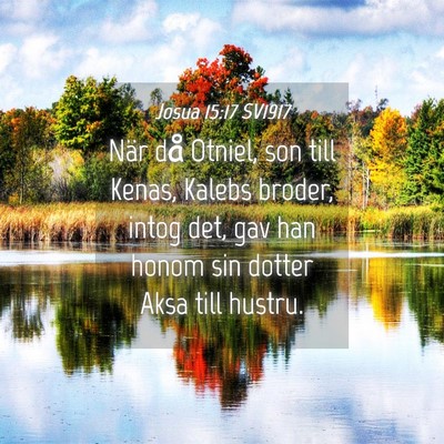 Picture 04 - Josua 15:17 SV1917 - När då Otniel, son till Kenas, Kalebs broder, - Bible Verse Picture