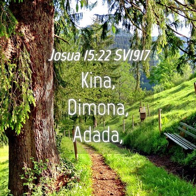Picture 04 - Josua 15:22 SV1917 - Kina, Dimona, - Bible Verse Picture