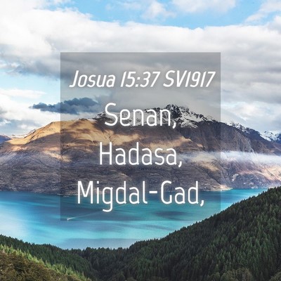 Picture 04 - Josua 15:37 SV1917 - Senan, Hadasa, - Bible Verse Picture