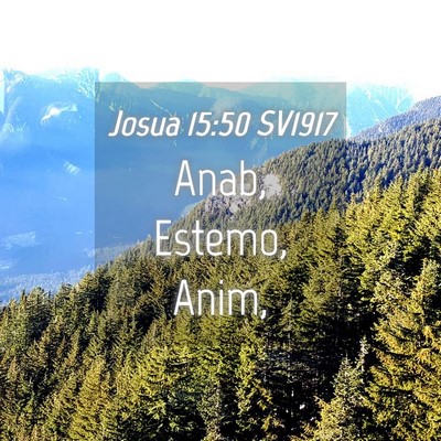Picture 04 - Josua 15:50 SV1917 - Anab, Estemo, - Bible Verse Picture