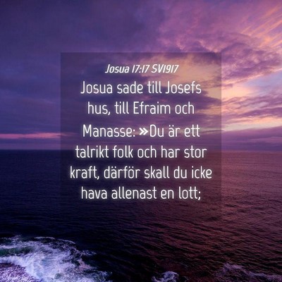 Picture 04 - Josua 17:17 SV1917 - Josua sade till Josefs hus, till Efraim och - Bible Verse Picture