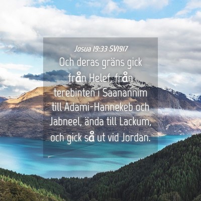 Picture 04 - Josua 19:33 SV1917 - Och deras gräns gick från Helef, från - Bible Verse Picture