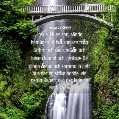 Picture 04 - Josua 2:1 SV1917 - Josua, Nuns son, sände hemligen ut två spejare - Bible Verse Picture