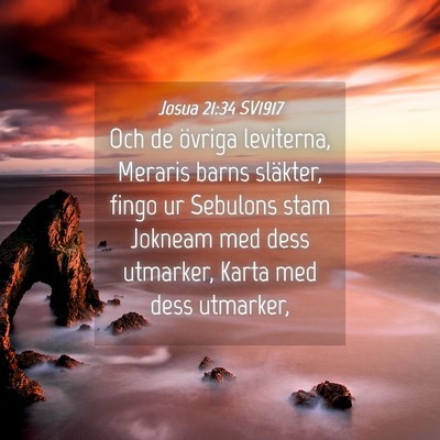 Picture 04 - Josua 21:34 SV1917 - Och de övriga leviterna, Meraris barns släkter, - Bible Verse Picture