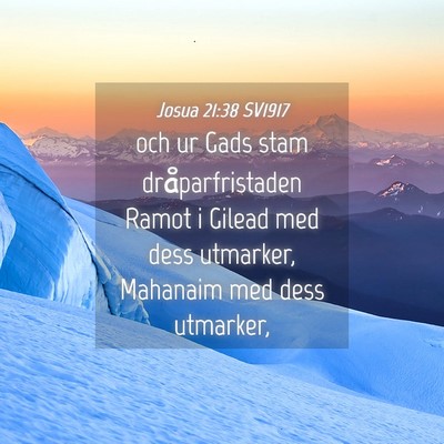 Picture 04 - Josua 21:38 SV1917 - och ur Gads stam dråparfristaden Ramot i Gilead - Bible Verse Picture