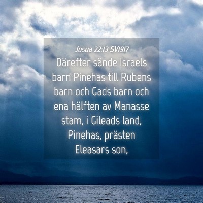 Picture 04 - Josua 22:13 SV1917 - Därefter sände Israels barn Pinehas till Rubens - Bible Verse Picture