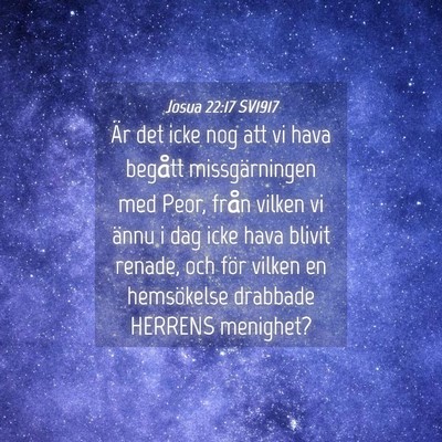 Picture 04 - Josua 22:17 SV1917 - Är det icke nog att vi hava begått - Bible Verse Picture