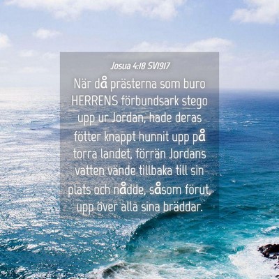 Picture 04 - Josua 4:18 SV1917 - När då prästerna som buro HERRENS förbundsark - Bible Verse Picture