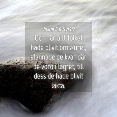 Picture 04 - Josua 5:8 SV1917 - Och när allt folket hade blivit omskuret, - Bible Verse Picture