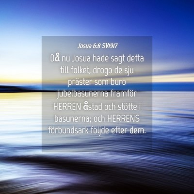 Picture 04 - Josua 6:8 SV1917 - Då nu Josua hade sagt detta till folket, drogo - Bible Verse Picture