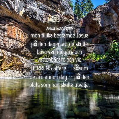 Picture 04 - Josua 9:27 SV1917 - men tillika bestämde Josua på den dagen att de - Bible Verse Picture