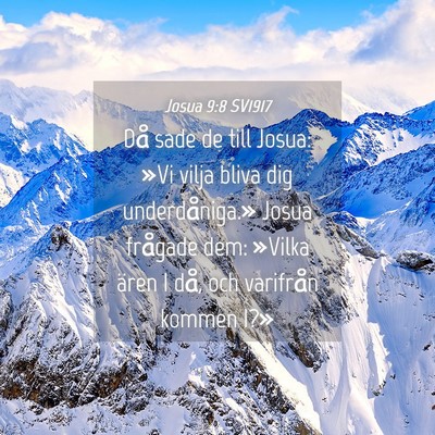 Picture 04 - Josua 9:8 SV1917 - Då sade de till Josua: »Vi vilja bliva dig - Bible Verse Picture