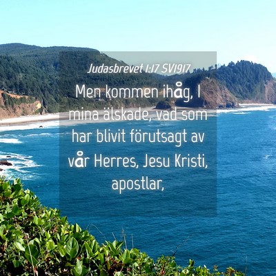 Picture 04 - Judasbrevet 1:17 SV1917 - Men kommen ihåg, I mina älskade, vad som har - Bible Verse Picture