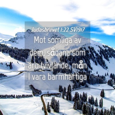 Picture 04 - Judasbrevet 1:22 SV1917 - Mot somliga av dem, sådana som äro tvivlande, - Bible Verse Picture