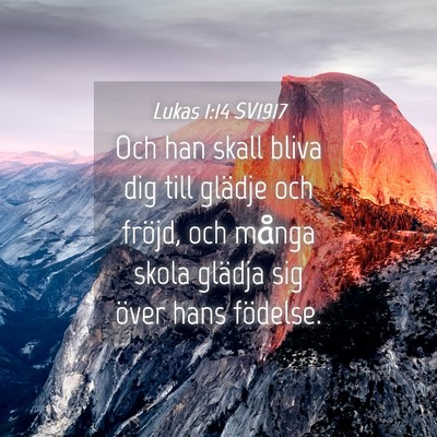 Picture 04 - Lukas 1:14 SV1917 - Och han skall bliva dig till glädje och fröjd, - Bible Verse Picture