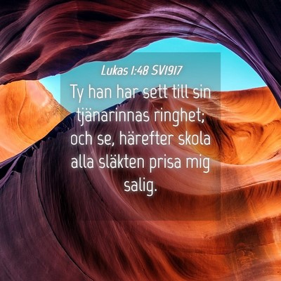 Picture 04 - Lukas 1:48 SV1917 - Ty han har sett till sin tjänarinnas ringhet; - Bible Verse Picture