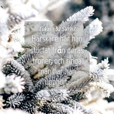 Picture 04 - Lukas 1:52 SV1917 - Härskare har han störtat från deras troner, - Bible Verse Picture
