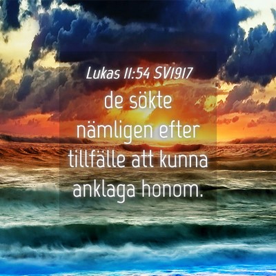 Picture 04 - Lukas 11:54 SV1917 - de sökte nämligen efter tillfälle att kunna - Bible Verse Picture