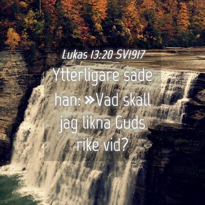 Picture 04 - Lukas 13:20 SV1917 - Ytterligare sade han: »Vad skall jag likna Guds - Bible Verse Picture