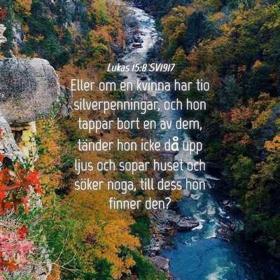 Picture 04 - Lukas 15:8 SV1917 - Eller om en kvinna har tio silverpenningar, och - Bible Verse Picture