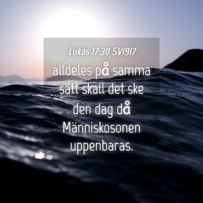 Picture 04 - Lukas 17:30 SV1917 - alldeles på samma sätt skall det ske den dag - Bible Verse Picture