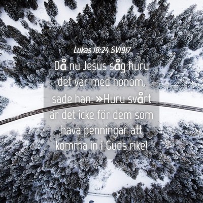 Picture 04 - Lukas 18:24 SV1917 - Då nu Jesus såg huru det var med honom, sade - Bible Verse Picture