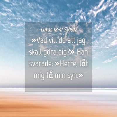 Picture 04 - Lukas 18:41 SV1917 - »Vad vill du att jag skall göra dig?» Han - Bible Verse Picture