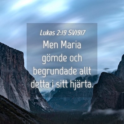 Picture 04 - Lukas 2:19 SV1917 - Men Maria gömde och begrundade allt detta i sitt - Bible Verse Picture