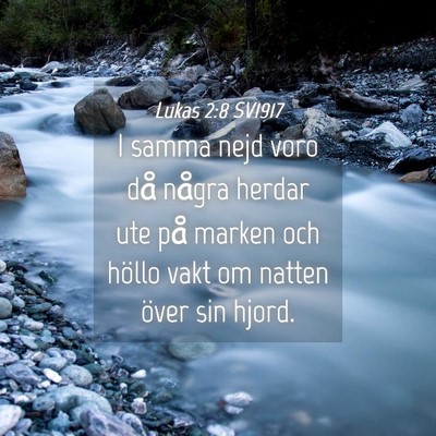 Picture 04 - Lukas 2:8 SV1917 - I samma nejd voro då några herdar ute på - Bible Verse Picture