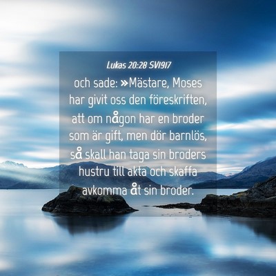 Picture 04 - Lukas 20:28 SV1917 - och sade: »Mästare, Moses har givit oss den - Bible Verse Picture