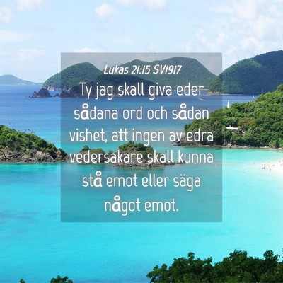 Picture 04 - Lukas 21:15 SV1917 - Ty jag skall giva eder sådana ord och sådan - Bible Verse Picture