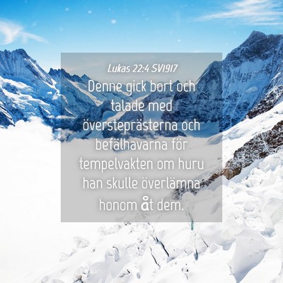 Picture 04 - Lukas 22:4 SV1917 - Denne gick bort och talade med översteprästerna - Bible Verse Picture