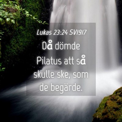 Picture 04 - Lukas 23:24 SV1917 - Då dömde Pilatus att så skulle ske, som de - Bible Verse Picture