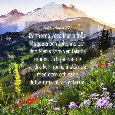 Picture 04 - Lukas 24:10 SV1917 - Kvinnorna voro Maria från Magdala och Johanna - Bible Verse Picture