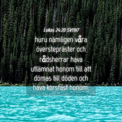 Picture 04 - Lukas 24:20 SV1917 - huru nämligen våra överstepräster och - Bible Verse Picture